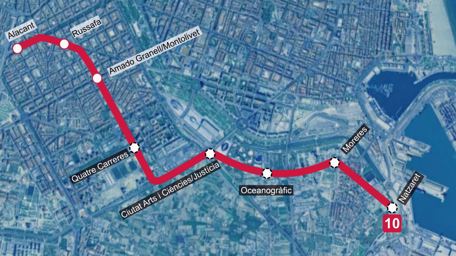 Las obras de construcción de la nueva línea del metro de Valencia se encuentran en marcha y se espera que la línea entre en funcionamiento en un futuro próximo,